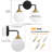 Romale Dimmable Bathroom Vanity Light with 5.9in Milk Opal Glass Globe Shade-481634255-524864243