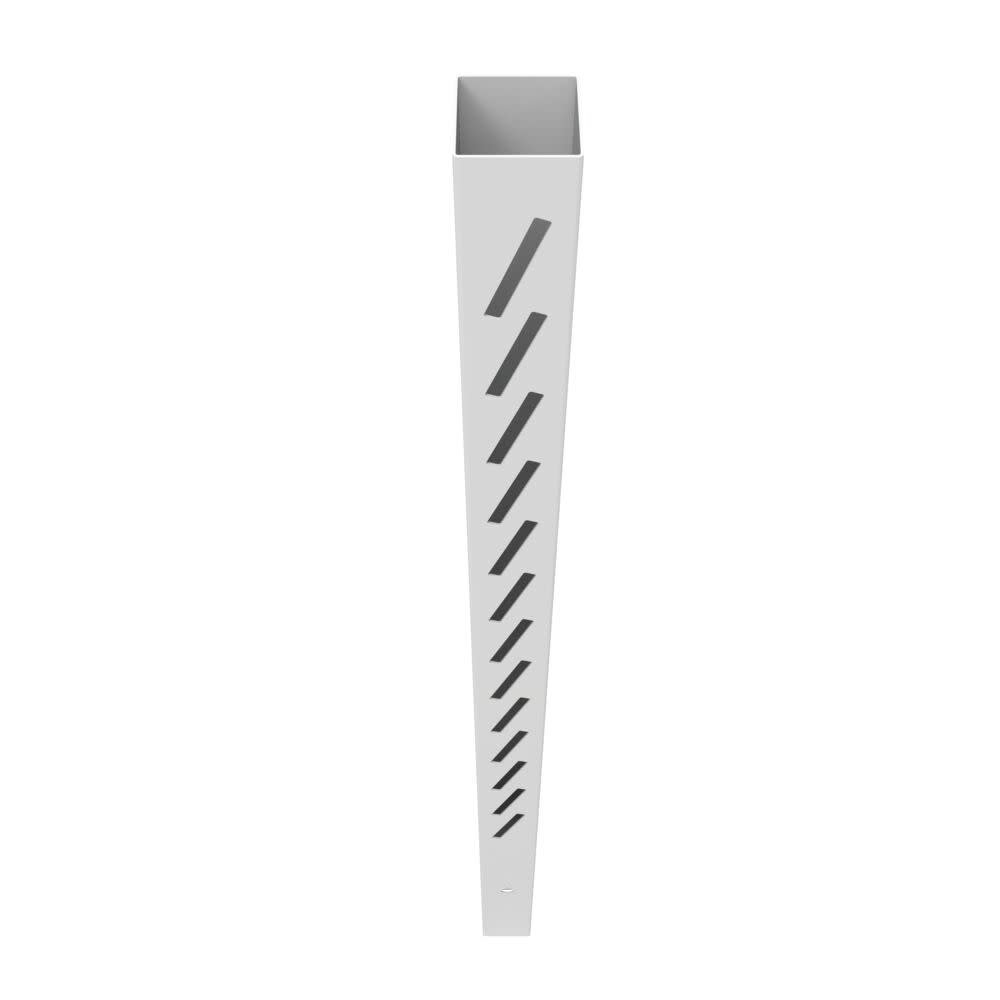 Barrette Outdoor Living Louvered 5 in. x 5 in. x 102 in. Sand Left End/Gate Vinyl Fence Post