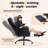 29.53 Inch High Back With Footrest Reclining Swivel Office Chair With Adjustable Arms-24541695