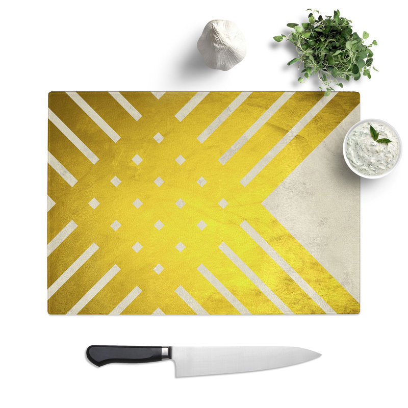 Golden Lattice Chopping Board, 0.4cm H x 20cm W x 28.5cm L