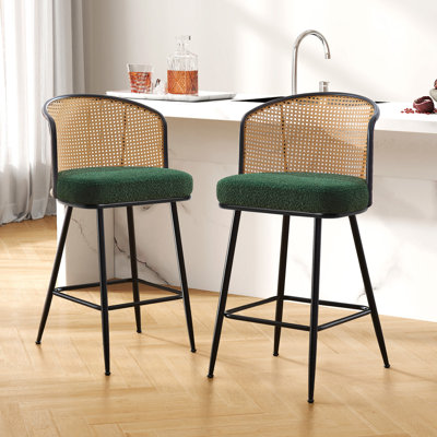 Tabouret de bar et de comptoir rembourré Cane