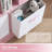Amaiah 3-Tier Storage Bookcase, 7 Cube Open Shelves with Fabric Drawers, Wood Display Cabinet