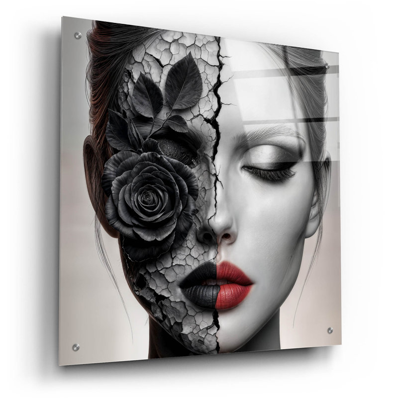 «Divided 1» par KIR.DART, art mural en verre acrylique, H 24 po x l 24 po x P 0,2 po