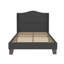 Cadre de lit Lit plateforme en chenille avec tête de lit à oreilles de 51 po de hauteur, tissu doux chenille, lit plateforme de style simple rétro sans sommier, assemblage facile, noir-770002225