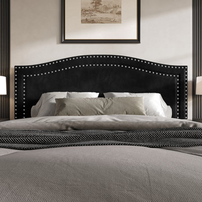 Duyne Glam Velvet Upholstered Panel Headboard