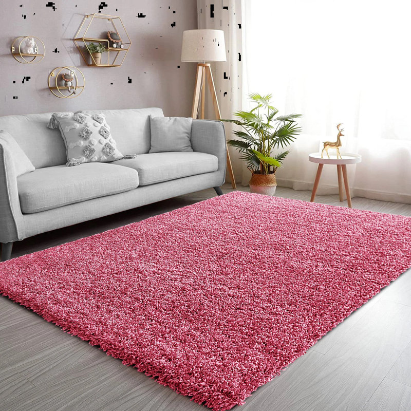 Solid Colour Shag Area Rug, Rectangle 200 x 290 cm