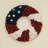17-Inch Americana Flower Wreath – Patriotic Red, White, and Blue Rose Display with Star Accents