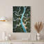 «Winding Turquoise River Through Green Forest», art mural sur toile-133915446