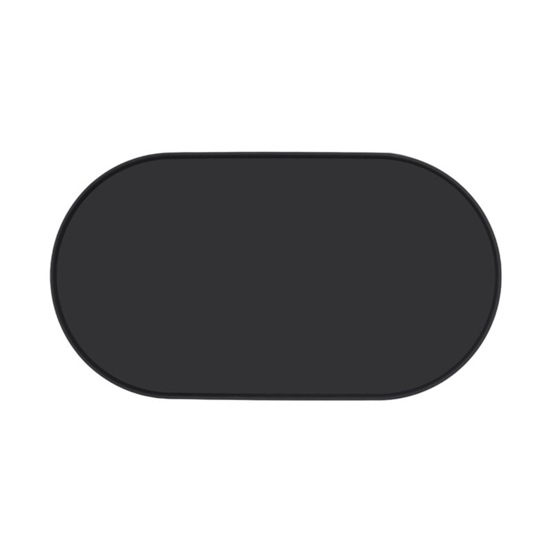 Tapis d'alimentation pour animaux en silicone pour chien, chats, noir, 17,9 x 9,8 po, Noir