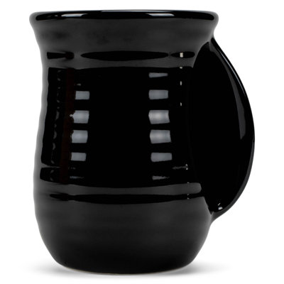 Tasse chauffe-mains côtelé noir 14 oz