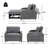 40.5" Upholstered Convertible Chair 3-In-1 Pull Out Sofa Bed-631835500