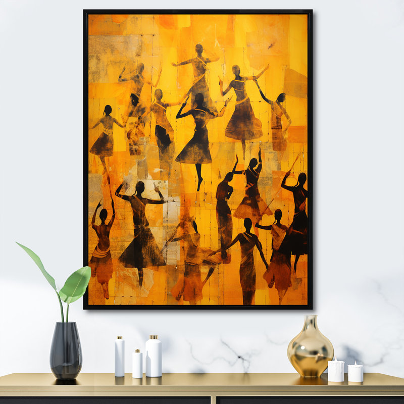«Hinduism Yogas Tranquil Curmeric I», reproduction d'art sur toile, Black Picture Framed, H 40 po x l 30 po