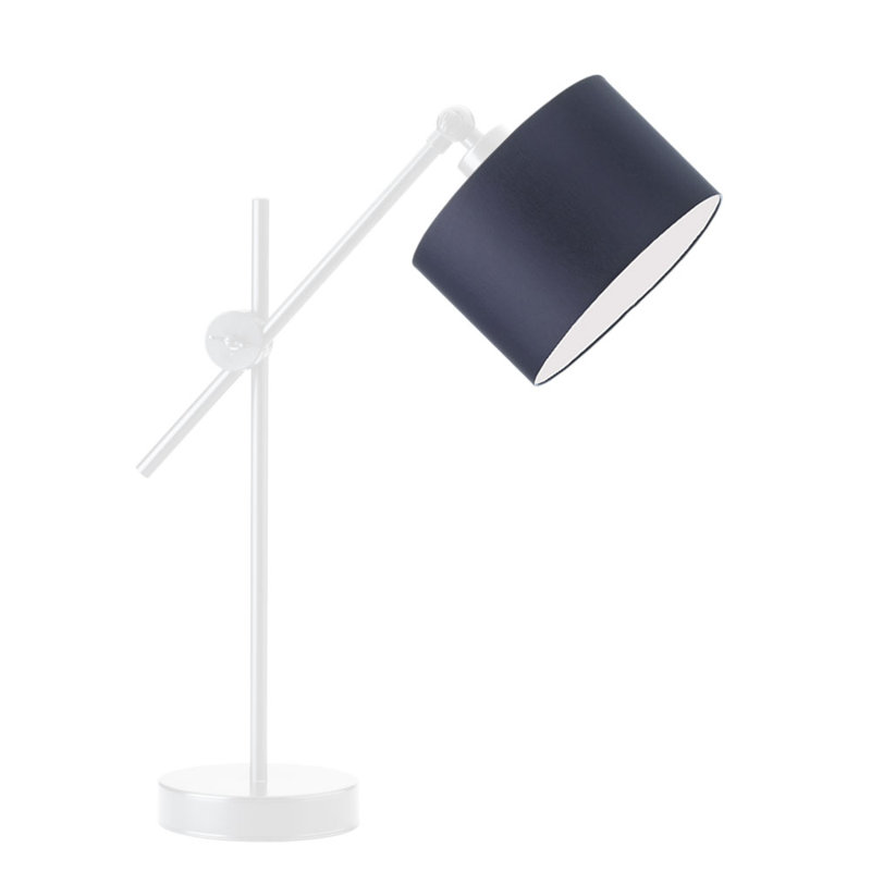 Gartha Adjustable Metal Desk Lamp, Navy, White