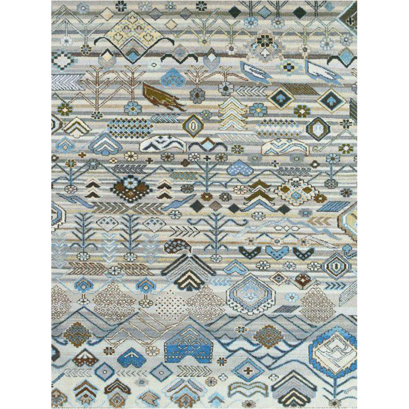 Tapis décoratif à motifs mixtes et à motifs mixtes de la collection Barcelona, Rectangle 3 pi 9,81 po x 4 pi 11,06 po