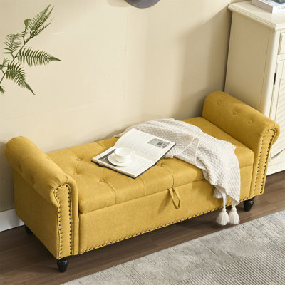 Repose-pieds avec rangement Coolmore 55,25 pouces
