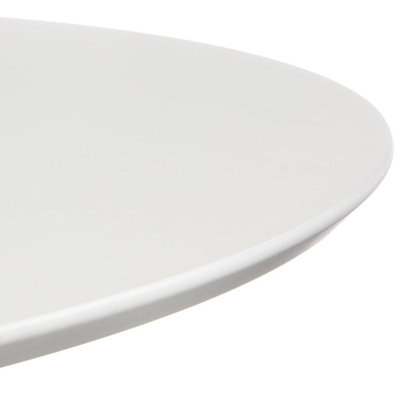 Strathmore Round Metal Base Dining Table, Gold, White