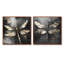«Black and Gold Dragonfly Midnight Mirage I», art mural libellule, art mural moderne pour le salon, 2 pièces-626812091-626812090-626812093