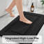 Ensemble de tapis de bain en chenille noire, 2 pièces, 43 x 61 cm + 51 x 81 cm-1739868662