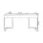 Bureau rectangulaire en pierre frittée avec tiroirs-700306048
