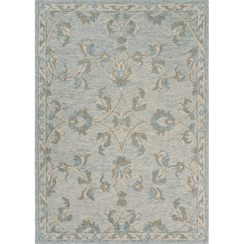Munz Handmade Traditional Natural Wool Indoor Area Rug, Rectangle 7' x 9'