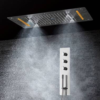 Black Shower System with Handheld, Orsino Remer SFH55 by Nameeks