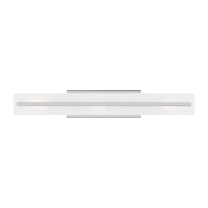 Vanity Light, 4.75"H x 29.88"W x 4.88"D, 3, Chrome