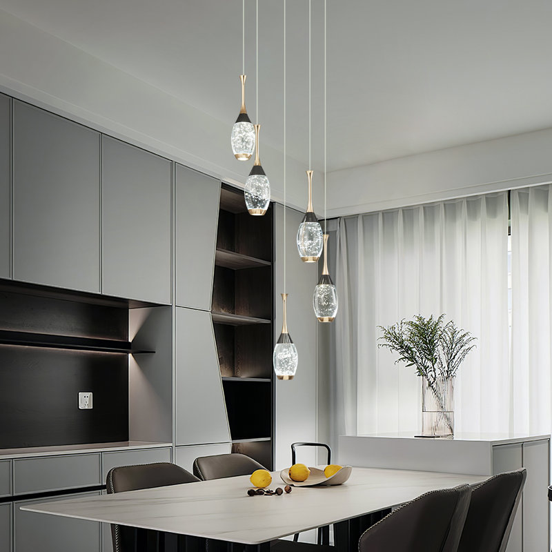 Luminaire suspendu en cristal Illona Mini, 5 lumières