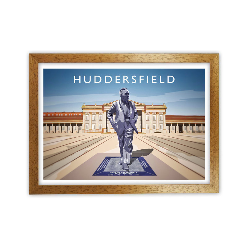 Huddersfield by Richard O'Neill - Print, Brown Framed, 64cm H x 88cm W x 3cm D