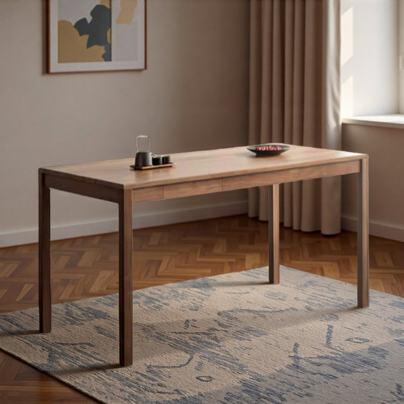Simple And Elegant Walnut Wood Practical Desk, 29.52" H x 70.86" W x 31.49" D