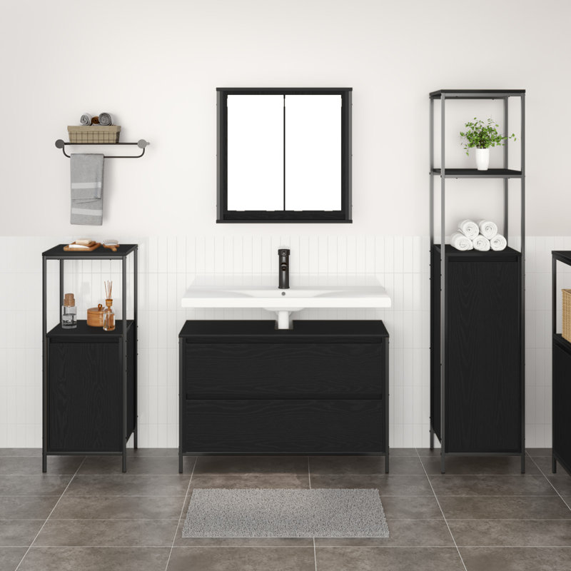 Bathroom Furniture Suite, Black Oak