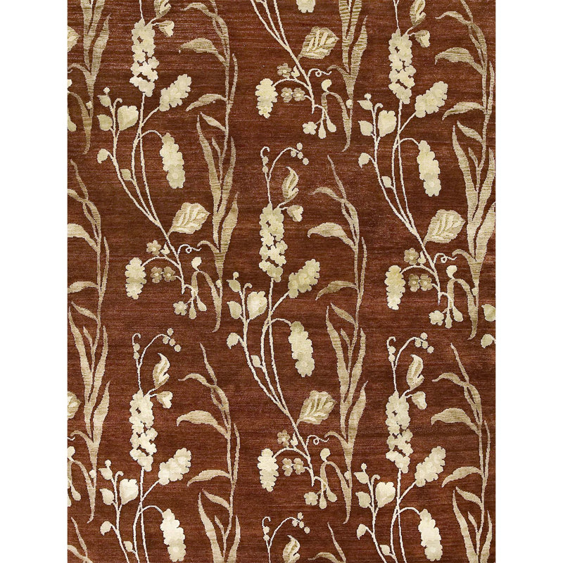 Tapis rouille de haute qualité noué à la main