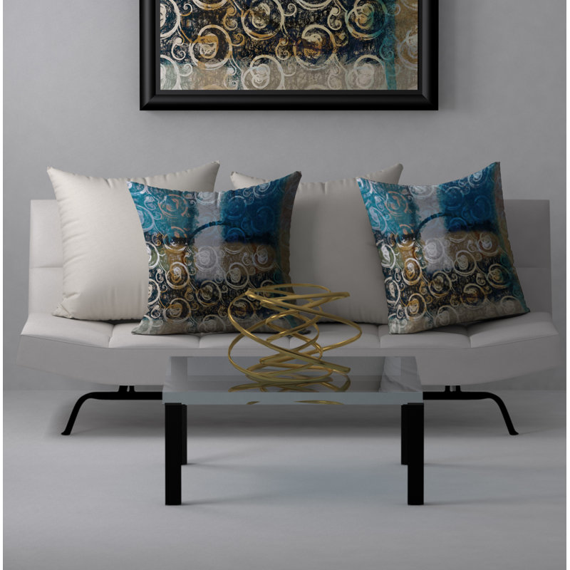 Abstract Throw Pillow, 24" H x 24" W x 6"D