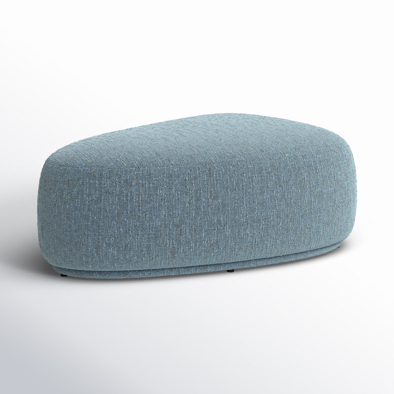 Repose-pieds triangulaire rembourré Adna, Boucle bleu acier moelleux, Boucle