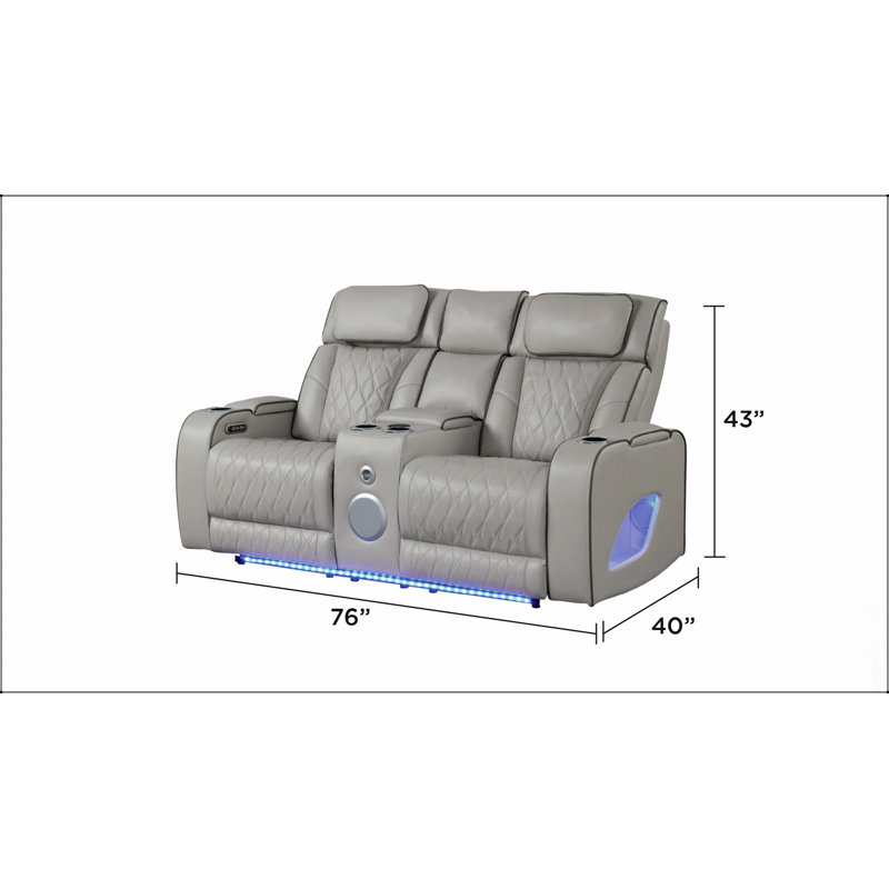 Causeuse inclinable de style moderne Fortuner avec structure en bois et fonction de massage intégrée pour un confort ultime