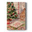 Guirlande dorée de chalet - Toile tendue avec châssis de qualité supérieure-1754762887
