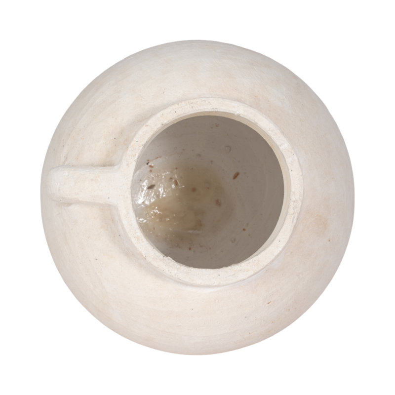 Handmade Ceramic / Porcelain Table Vase, Overall Height - 12", White