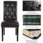 Button Tufted Padded Faux Leather Dining Chair with Solid Wood Legs-91533917
