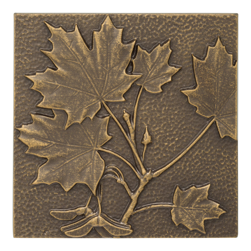 Aluminum Maple Leaf Wall Decor, French Bronze