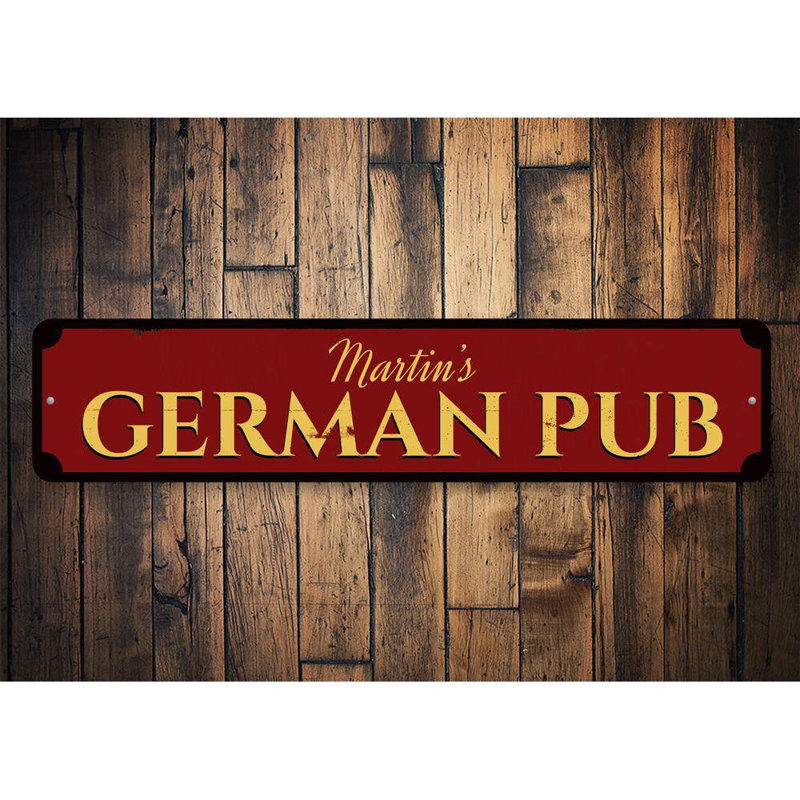 Plaque en aluminium German, H 4 po x l 18 po x P 0,04 po