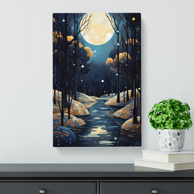 Winter Forest Futurism No.2 - Art Prints - Wrapped Canvas