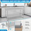 Table de travail en acier inoxydable l 24 po x H 35 po Sangdo-99997819