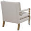 Chaise d'appoint en bois beige avec pieds tournés