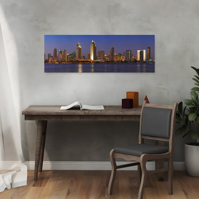 Buildings At The Waterfront San Diego California USA by Tom Sheckels - Wrapped Canvas Panoramic Print