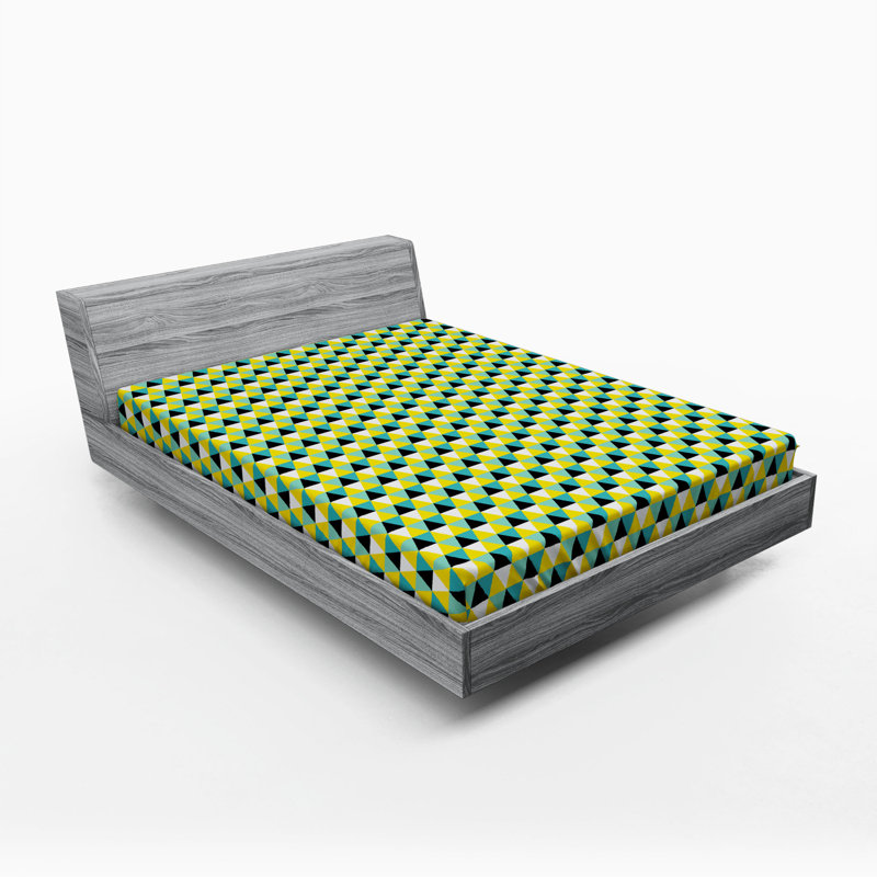 Microfiber Geometric Fitted Sheet, Full Fitted Sheet