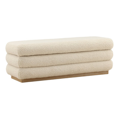 Banc de rangement Aura couleur crème