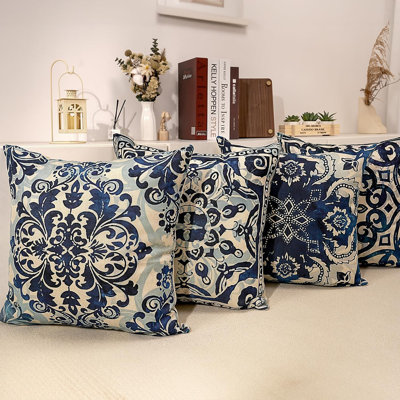 Ensemble de 4 housses de coussin décoratif 18X18
