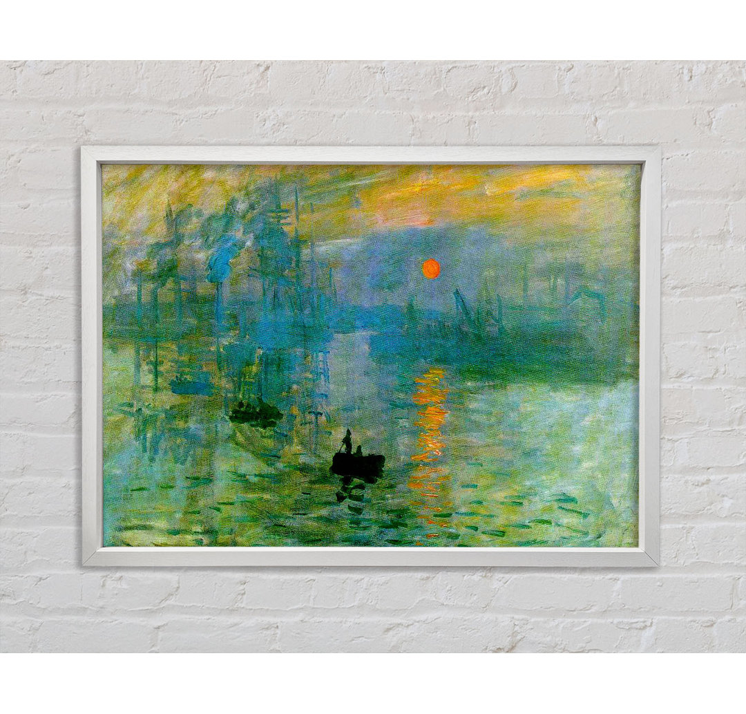 Monet Sonnenuntergang - Einzelner Bilderrahmen Kunstdrucke auf Leinwand