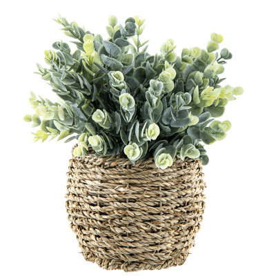 Fausse plante artificielle en rotin et en eucalyptus