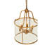 Dereham 6 - Light Brass Drum Pendant