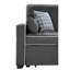 Canapé-lit moderne en tissu gris de 70 po avec 2 ports de chargement USB et 4 coussins décoratifs Modern